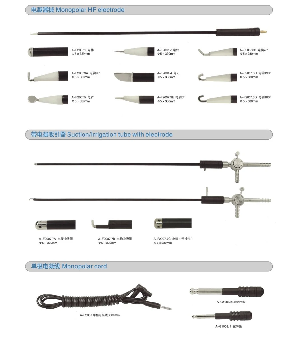 Best Sales Laparoscopic Medical Surgical Instruments of Hf Monopolar Electrode Electric Coagulator L Hook Electrode Electric Coagulator C Hook Knife